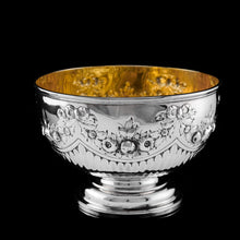 Load image into Gallery viewer, Antique Solid Silver Bowl with Victorian Decorations - Charles Stuart Harris 1895