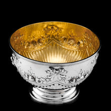 Load image into Gallery viewer, Antique Solid Silver Bowl with Victorian Decorations - Charles Stuart Harris 1895