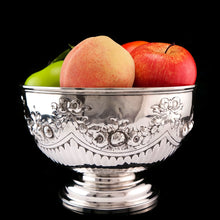 Load image into Gallery viewer, Antique Solid Silver Bowl with Victorian Decorations - Charles Stuart Harris 1895