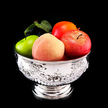 Load image into Gallery viewer, Antique Solid Silver Bowl with Victorian Decorations - Charles Stuart Harris 1895