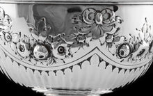 Load image into Gallery viewer, Antique Solid Silver Bowl with Victorian Decorations - Charles Stuart Harris 1895