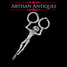 Load image into Gallery viewer, Antique Solid Silver Sugar Tongs/Nips Harlequin Figural Design - Berthold Muller 1901