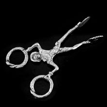 Load image into Gallery viewer, Antique Solid Silver Sugar Tongs/Nips Harlequin Figural Design - Berthold Muller 1901