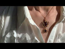 Load and play video in Gallery viewer, Magnificent Antique Victorian 18ct Gold Garnet Cabochon Necklace - c.1840
