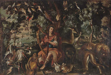 Load image into Gallery viewer, Rare Antique Georgian Solid Silver Vinaigrette Figural Scene with Animals & Harp "Orpheus Enchanting Animals"- Joseph Taylor 1827 - Artisan Antiques