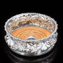 Load image into Gallery viewer, A Magnificent Solid Silver Wine Coaster - James Dixon & Sons Ltd 1901 - Artisan Antiques
