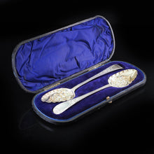 Load image into Gallery viewer, A Pair of Georgian Silver Berry Spoons - Peter & Ann Bateman 1796 - Artisan Antiques