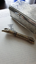 Load image into Gallery viewer, Antique Solid Silver Gilt Eagle&#39;s Head Etui Needle Case - 19th c.
