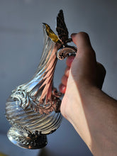Load image into Gallery viewer, Antique French Solid Silver Ewer Glass Mounted, Rococo Shell Design - Lancon, Paris c.1880

