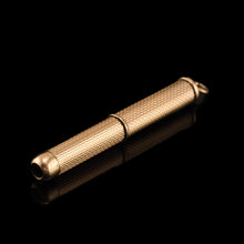 Load image into Gallery viewer, Vintage 9ct Solid Gold Cigar/Cigarette Pick Drill with Engine Turned Decorations - Asprey &amp; Co Ltd
