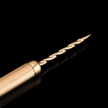 Load image into Gallery viewer, Vintage 9ct Solid Gold Cigar/Cigarette Pick Drill with Engine Turned Decorations - Asprey &amp; Co Ltd
