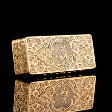Load image into Gallery viewer, Antique Silver Gilt Snuff Box with Beautiful Engravings - c.1800
