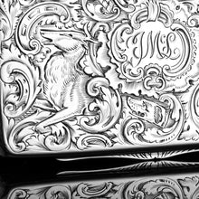Load image into Gallery viewer, Antique Silver Snuff Box - Marvellous Hunting Forest Scene Engraving, Charles Rawlings &amp; William Summers 1837
