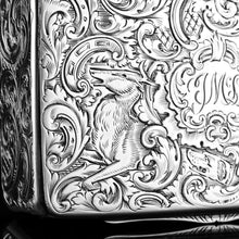 Load image into Gallery viewer, Antique Silver Snuff Box - Marvellous Hunting Forest Scene Engraving, Charles Rawlings &amp; William Summers 1837
