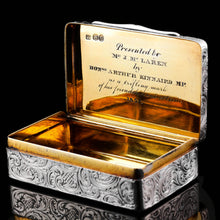 Load image into Gallery viewer, Antique Silver Snuff Box - Marvellous Hunting Forest Scene Engraving, Charles Rawlings &amp; William Summers 1837
