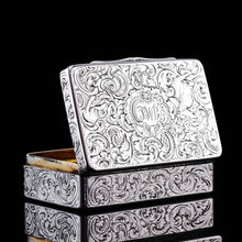 Load image into Gallery viewer, Antique Silver Snuff Box - Marvellous Hunting Forest Scene Engraving, Charles Rawlings &amp; William Summers 1837
