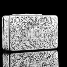Load image into Gallery viewer, Antique Silver Snuff Box - Marvellous Hunting Forest Scene Engraving, Charles Rawlings &amp; William Summers 1837
