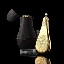 Load image into Gallery viewer, Antique Silver Gilt Scent Flask/Perfume Bottle with Coronet Engraving - c.1690 - Artisan Antiques
