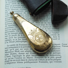Load image into Gallery viewer, Antique Silver Gilt Scent Flask/Perfume Bottle with Coronet Engraving - c.1690 - Artisan Antiques

