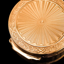 Load image into Gallery viewer, Antique French Solid Silver Gilt Snuff Box / Circular Box with Engine Turned/Guilloche Decoration - 19th c.
