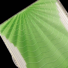 Load image into Gallery viewer, Art Deco Sterling Silver Cigarette Case with Green Enamel Guilloche Sunburst Ray - Joseph Gloster 1936
