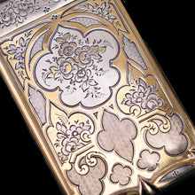 Load image into Gallery viewer, Antique French Solid Silver Parcel Gilt Cigarette Case with Engraved Scenes - 19th c.
