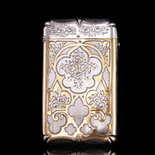 Load image into Gallery viewer, Antique French Solid Silver Parcel Gilt Cigarette Case with Engraved Scenes - 19th c.
