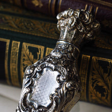 Load image into Gallery viewer, Antique French Parcel-Gilt Silver Scent Bottle/Flask with Ornate Decorations - 19th c.
