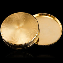 Load image into Gallery viewer, Antique Frenchy Solid Silver Gilt Vermeil Circular Box - c.1900
