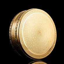 Load image into Gallery viewer, Antique Frenchy Solid Silver Gilt Vermeil Circular Box - c.1900
