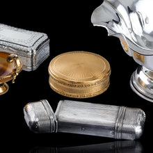 Load image into Gallery viewer, Antique Frenchy Solid Silver Gilt Vermeil Circular Box - c.1900
