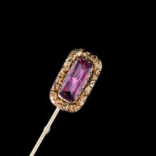 Load image into Gallery viewer, Antique Georgian 15ct Gold Amethyst Stick Pin/Tie Pin/Brooch - c.1810
