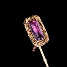 Load image into Gallery viewer, Antique Georgian 15ct Gold Amethyst Stick Pin/Tie Pin/Brooch - c.1810
