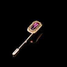 Load image into Gallery viewer, Antique Georgian 15ct Gold Amethyst Stick Pin/Tie Pin/Brooch - c.1810
