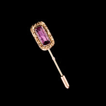 Load image into Gallery viewer, Antique Georgian 15ct Gold Amethyst Stick Pin/Tie Pin/Brooch - c.1810

