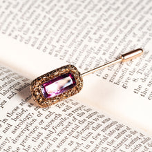 Load image into Gallery viewer, Antique Georgian 15ct Gold Amethyst Stick Pin/Tie Pin/Brooch - c.1810
