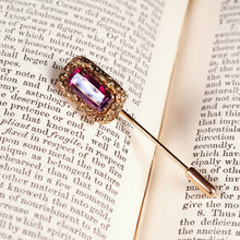 Load image into Gallery viewer, Antique Georgian 15ct Gold Amethyst Stick Pin/Tie Pin/Brooch - c.1810
