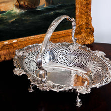 Load image into Gallery viewer, Antique Georgian Solid Silver Basket Rococo Revival Shell &amp; Pierced Design - Robert Garrard 1804
