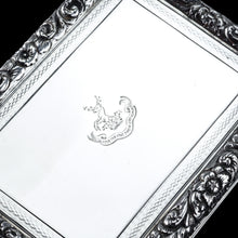 Load image into Gallery viewer, Antique Georgian Solid Silver Large Table Snuff Box Floral Chased Border - Joseph Willmore 1832
