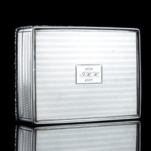 Load image into Gallery viewer, Antique Georgian Solid Silver Large Table Snuff Box Floral Chased Border - Joseph Willmore 1832
