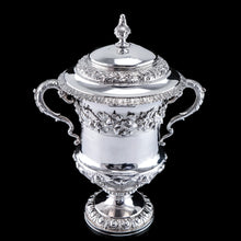 Load image into Gallery viewer, Antique Georgian Solid Silver Cup/Wine Cooler with Lid, Earl Interest - Barnards 1826
