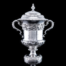 Load image into Gallery viewer, Antique Georgian Solid Silver Cup/Wine Cooler with Lid, Earl Interest - Barnards 1826
