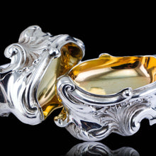 Load image into Gallery viewer, Antique Georgian Solid Silver Salt Cellars Rococo Revival Design - London 1834
