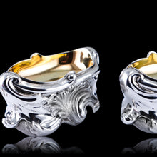 Load image into Gallery viewer, Antique Georgian Solid Silver Salt Cellars Rococo Revival Design - London 1834
