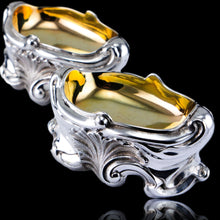 Load image into Gallery viewer, Antique Georgian Solid Silver Salt Cellars Rococo Revival Design - London 1834
