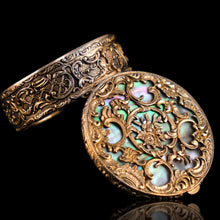 Load image into Gallery viewer, Antique Silver Gilt Pill/Snuff Box with Mother of Pearl - 19th c. - Artisan Antiques
