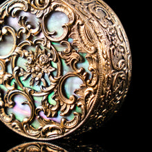 Load image into Gallery viewer, Antique Silver Gilt Pill/Snuff Box with Mother of Pearl - 19th c. - Artisan Antiques
