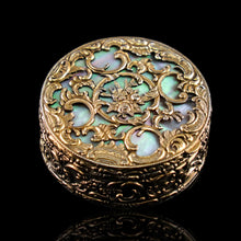 Load image into Gallery viewer, Antique Silver Gilt Pill/Snuff Box with Mother of Pearl - 19th c. - Artisan Antiques
