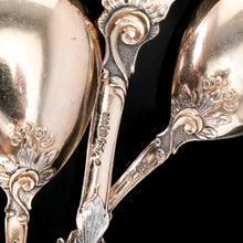 Load image into Gallery viewer, Antique German Solid Silver Icecream Server &amp; Spoons in Rococo Style - c.1900
