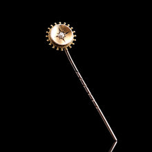 Load image into Gallery viewer, Antique Victorian 14ct Gold Diamond Stick Pin/Tie Pin - c.1890
